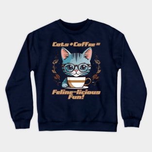 cats and cof Crewneck Sweatshirt